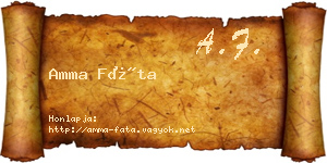 Amma Fáta névjegykártya